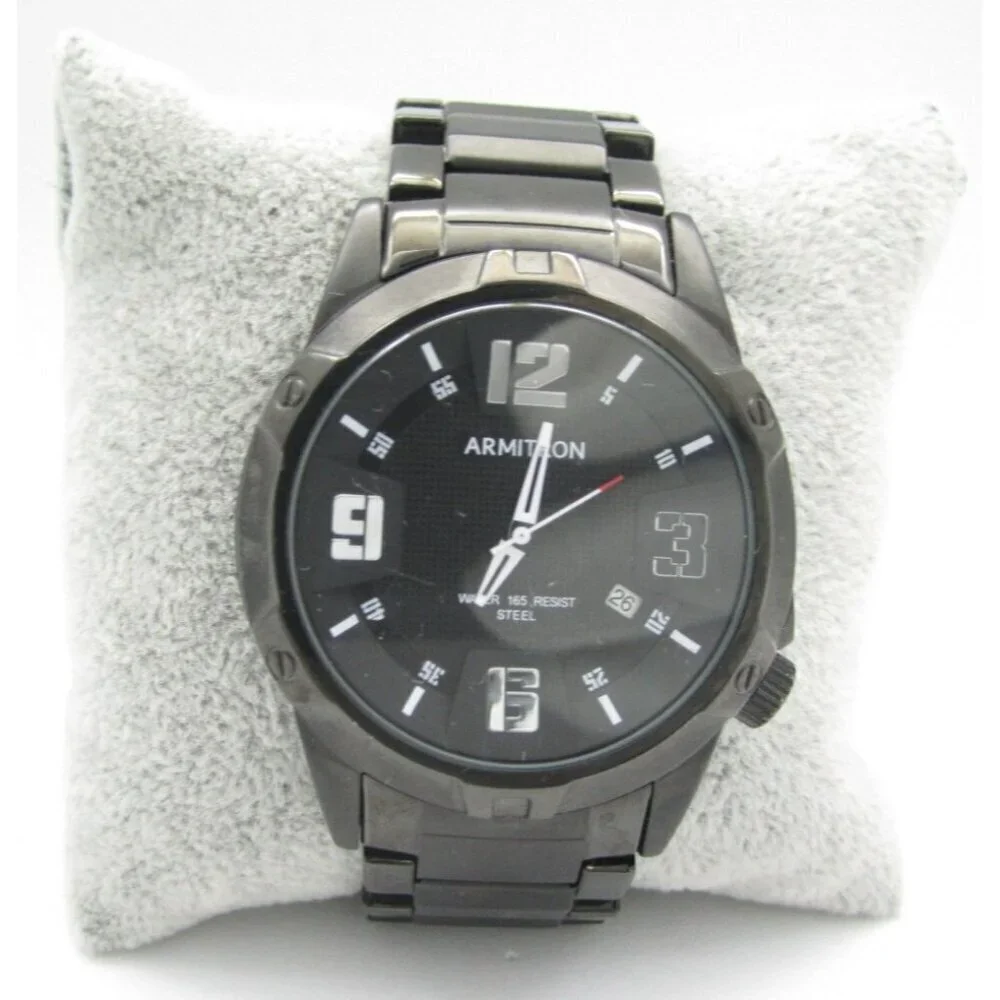 Men Armitron Quartz 165ft WR Analog 41mm Round Watch (I24) 